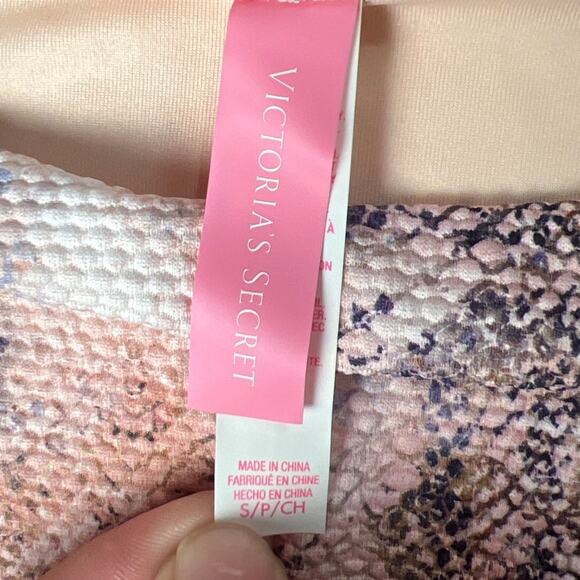 Victorias Secret Small Snake Print Cutout Wide Straps One Piece Swimsuit Swim - Picture 3 of 5